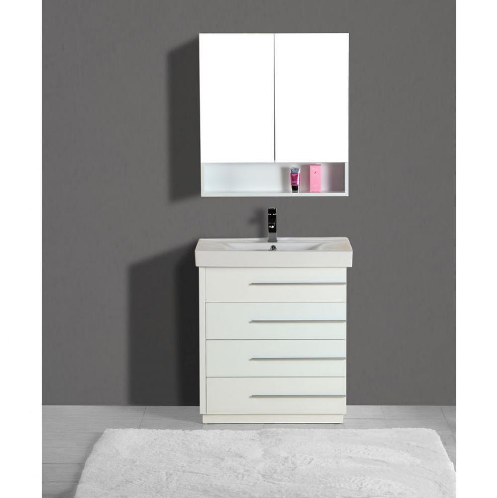 Carlo Vanity, White, 30''